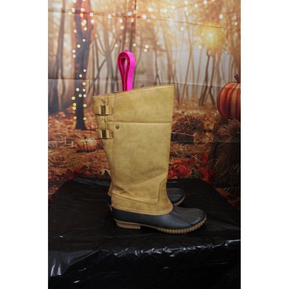 Roolee Tan Tall Duck Boots Size 9m Rain Boots